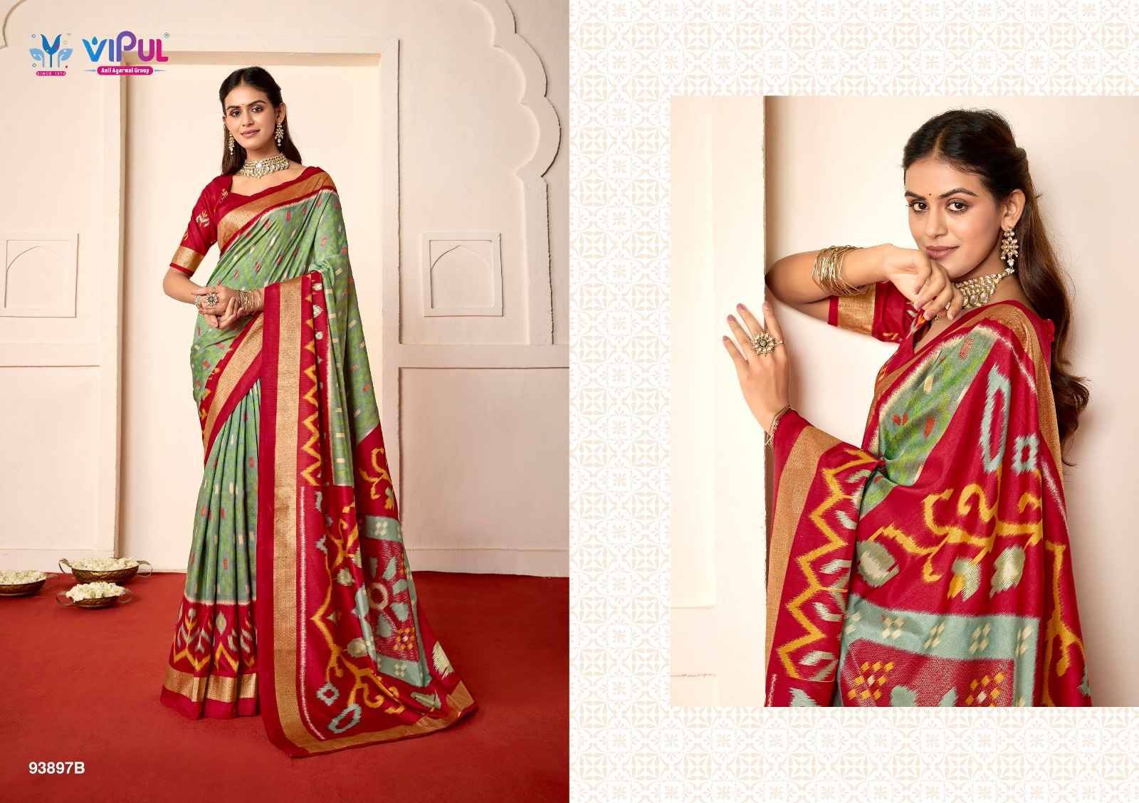 Sentosa silk Vol 10 93897 Series By Vipul Fashion Indian Traditional Wear Collection Beautiful Stylish Fancy Colorful Party Wear & Occasional Wear Weightless Sarees At Wholesale Price